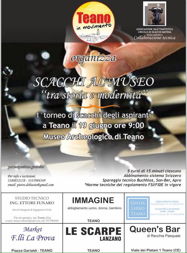 Locandina I Torneo Scacchi Teano